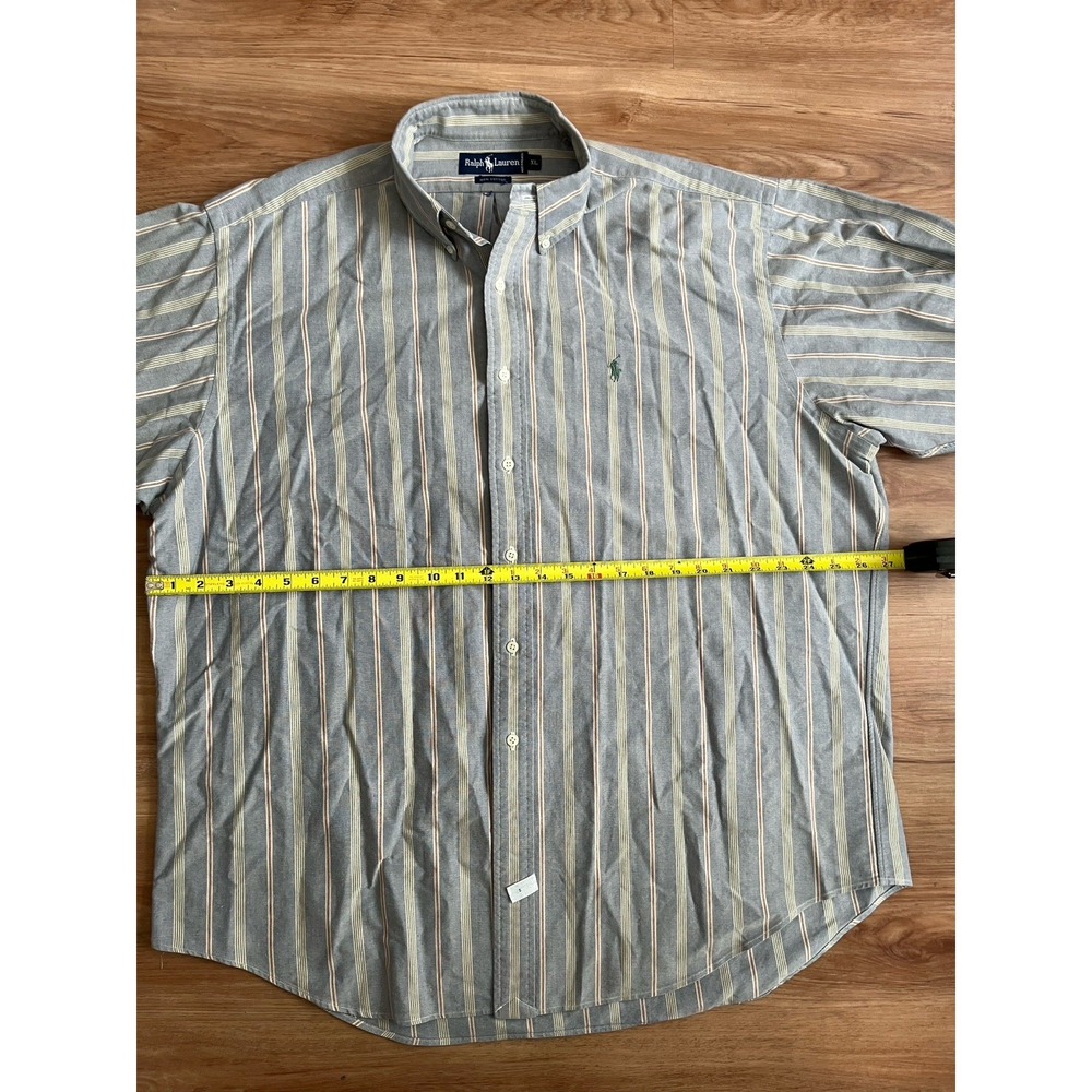 Polo Ralph Lauren Shirts (2) Mens XL Button‎ Up Blue Plaid Striped 100% Cotton - Picture 9 of 9